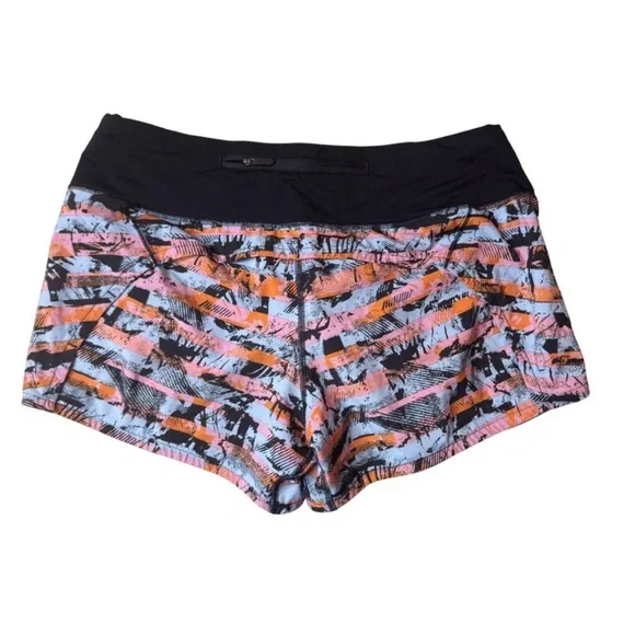 Lululemon Run Times Short II *4" Inversion Multi Black Shorts Women’s Size 6 - Picture 3 of 9